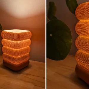 Lámpara retro con estructura de cesta