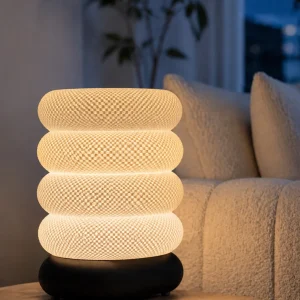Lámpara retro con estructura de cesta cuadrada